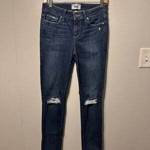 PAIGE Women's Dark Blue Skinny Jeans